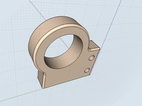 Voorste messing liedbaandrager separaat getekend en opgeslagen in eigen step-file.